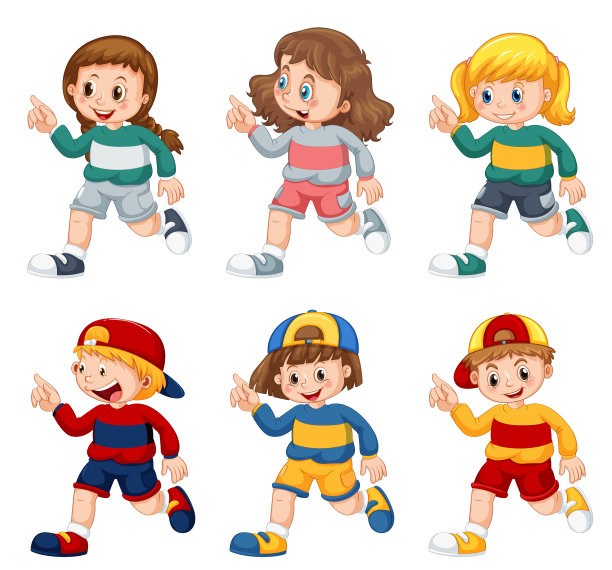 一群孤立的男孩和女孩图片下载