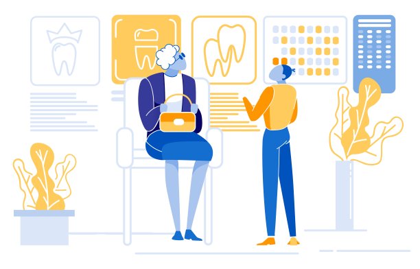 人们在口腔诊所等待预约。图片下载