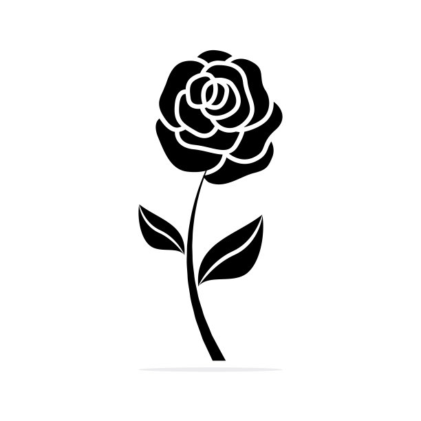 玫瑰图标。矢量概念插图设计。图片下载