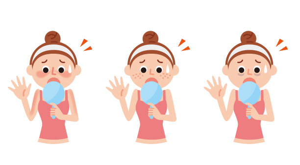 女人对皮肤问题感到惊讶图片下载