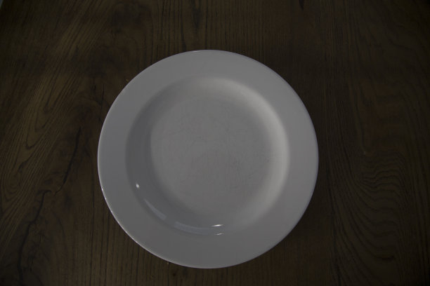 空的圆形餐盘图片下载