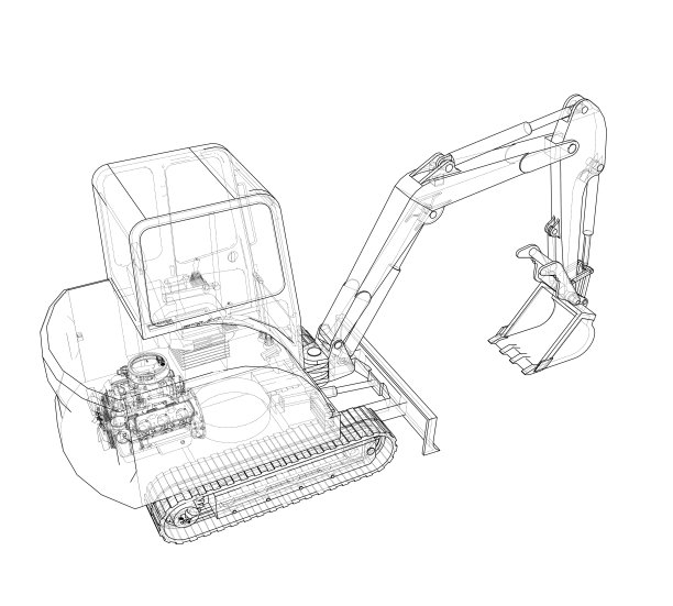 带演员的小型拖拉机示意图。向量图片下载