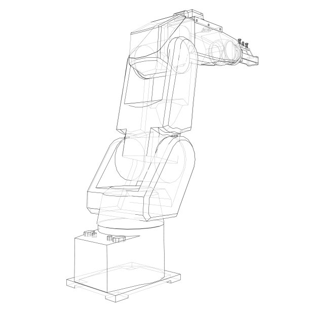 工业机器人机械手。向量图片下载