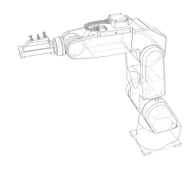 工业机器人机械手。向量图片下载