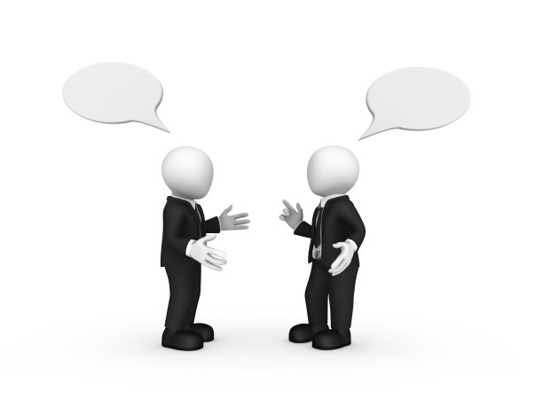 3d商务人士与空聊天气泡图片下载