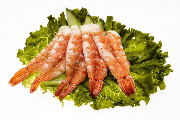 日本的开胃菜，虾和蔬菜图片下载