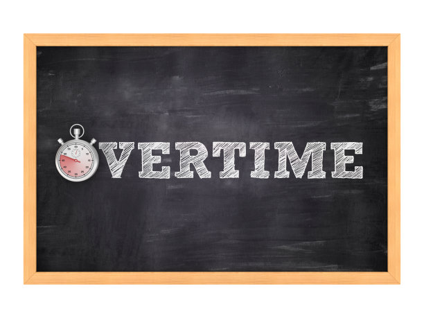 超时字与秒表在黑板上- 3D渲染图片下载