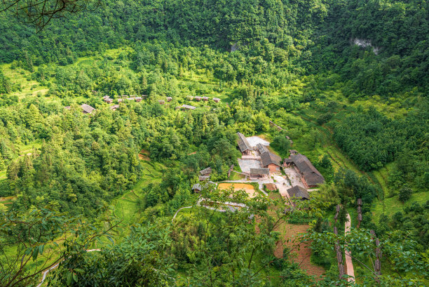 俯瞰武龙天子子寨，中国重庆图片下载