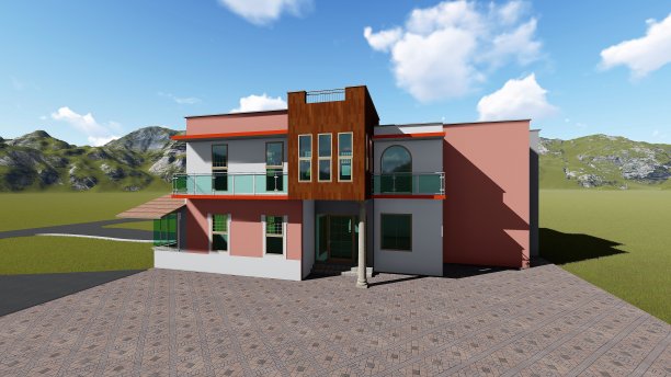 3D现代住宅设计图片下载