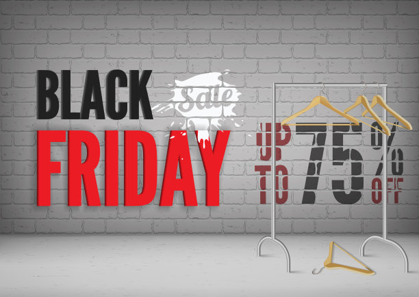 黑色星期五75%的向量横幅模板图片下载