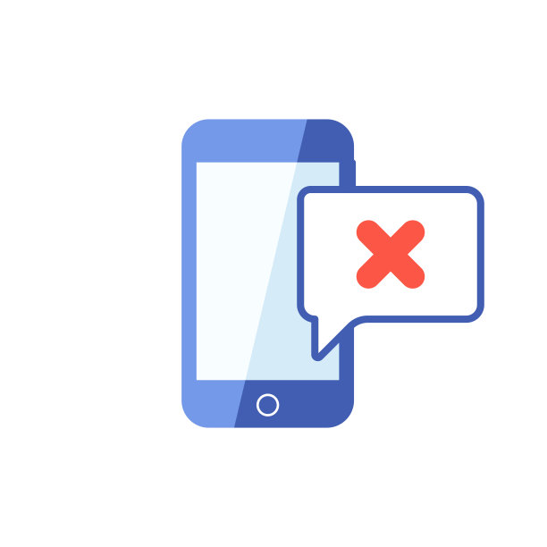 智能手机或手机接收信息图标与取消标志，关闭，删除，删除符号图片下载