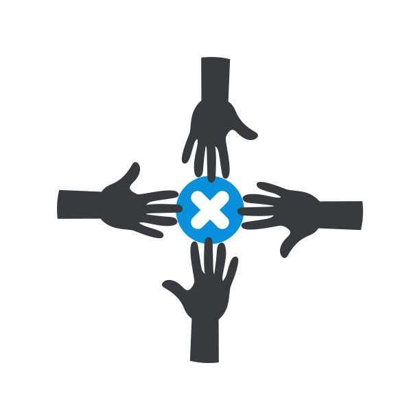 团队合作精神。团队合作图标带有取消标志、关闭、删除、删除符号图片下载