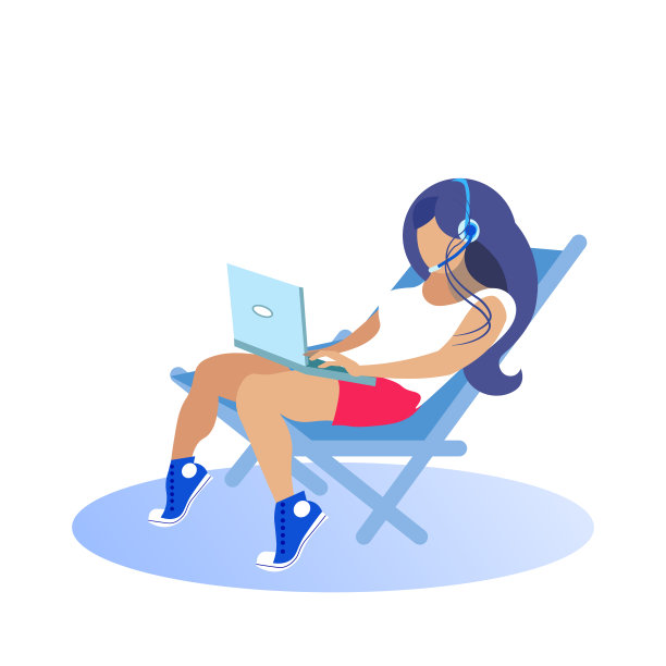 戴耳机麦克风的女人正在进行视频通话图片下载