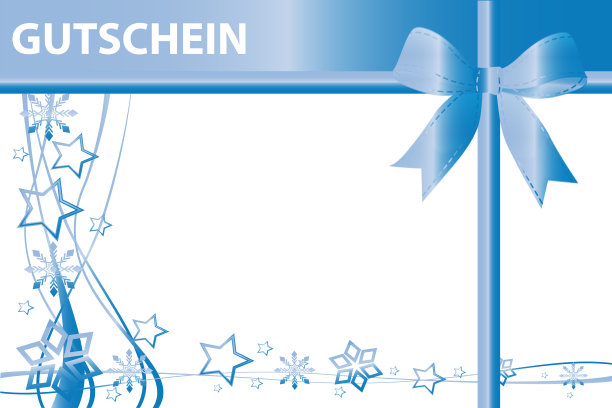 德国圣诞或生日优惠券背景与丝带图片下载