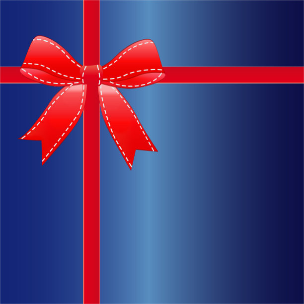 德国圣诞或生日优惠券背景与丝带图片下载