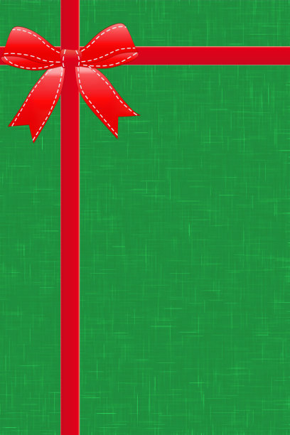 德国圣诞或生日优惠券背景与丝带图片下载