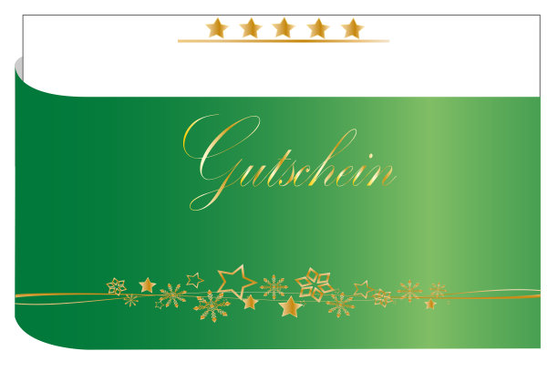 德国圣诞或生日优惠券背景与丝带图片下载