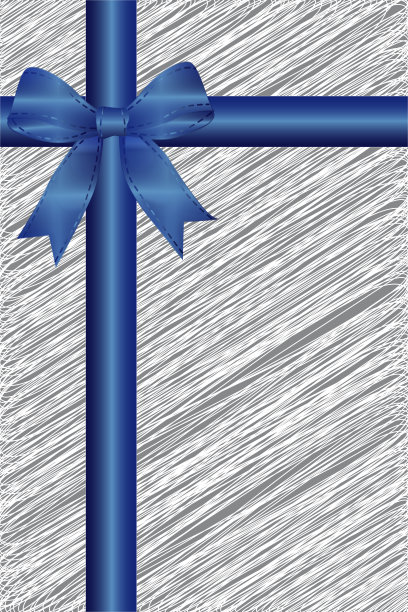 德国圣诞或生日优惠券背景与丝带图片下载