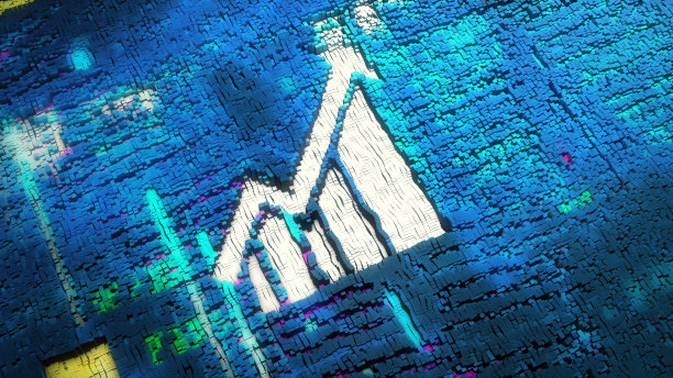 业务增长，财务3D图表，最高质量的渲染图片下载