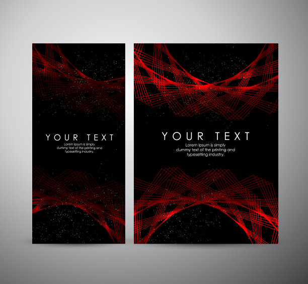 摘要红色发光模式数字矢量背景。图片下载