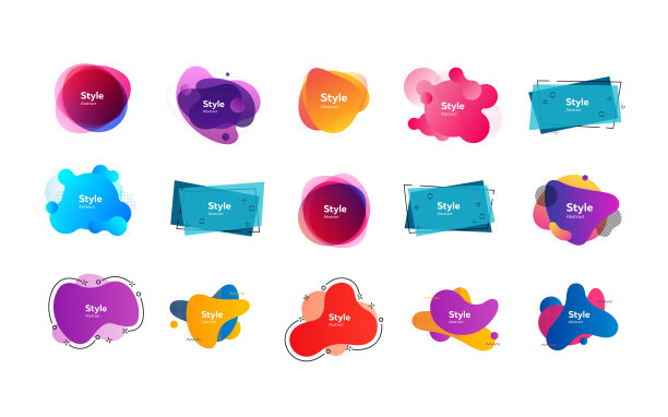 抽象极小图形元素集图片下载