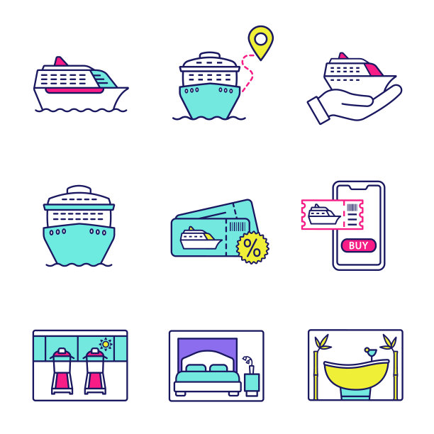 巡航颜色图标集图片下载