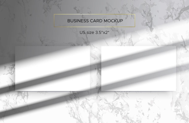 名片模型。顶部灯光阴影叠加图片下载