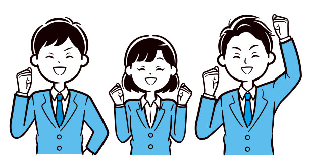 穿着西装的男人和女人在庆祝图片下载