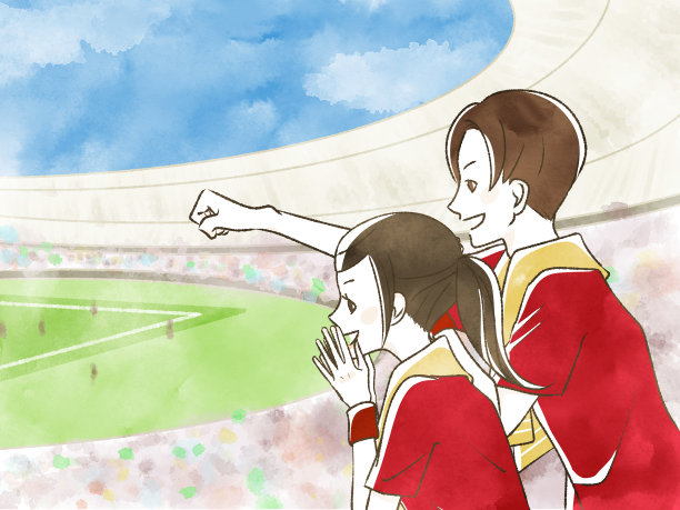 男人和女人在看体育比赛图片下载