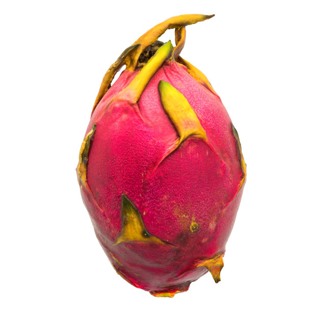 火龙果或火龙果特写3d渲染与现实的纹理隔离在白色的背景图片下载