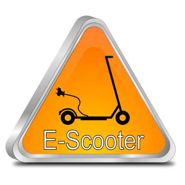 电动滑板车按钮- 3D插图图片下载