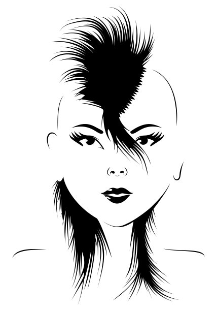 图形肖像的女孩图片下载