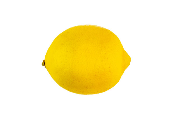 柠檬在顶视图孤立在白色背景上没有阴影。图片下载