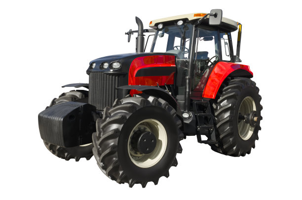 现代农用拖拉机，侧视图图片下载