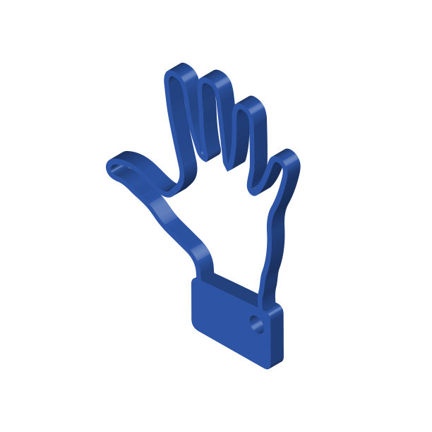 手掌等距轮廓符号。图片下载