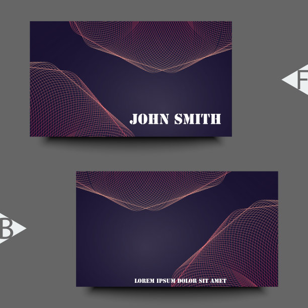 抽象时髦的颜色背景模糊梯度元素。名片模板。Eps10矢量图图片下载