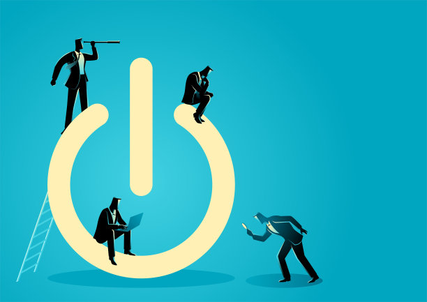 商家围绕电源按钮做活动标志图片下载