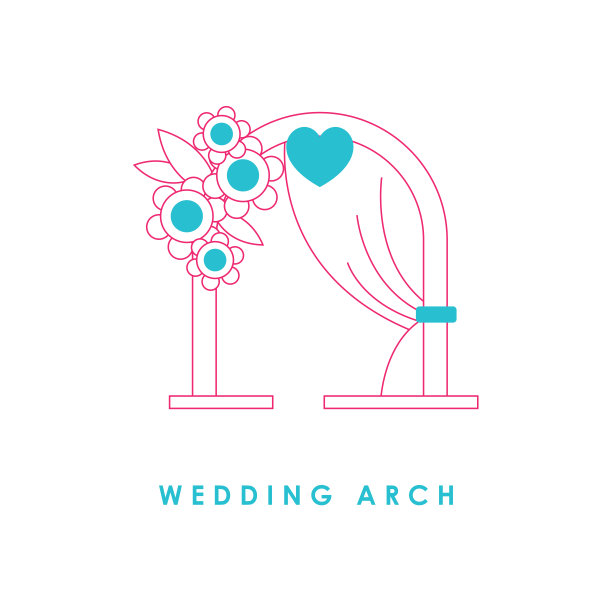 婚礼拱门图标图片下载