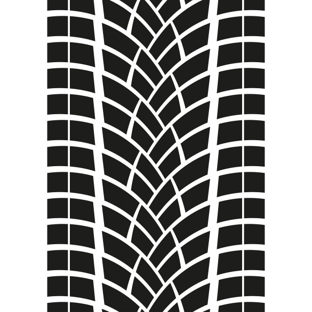 轮胎痕迹被隔离在白色背景上。轮胎印。矢量插图。图片下载