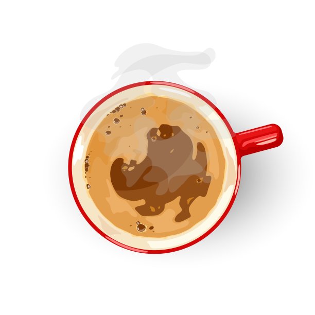 用烘培咖啡豆制成的美味饮料。前视图。美式咖啡、浓缩咖啡或黑咖啡图片下载