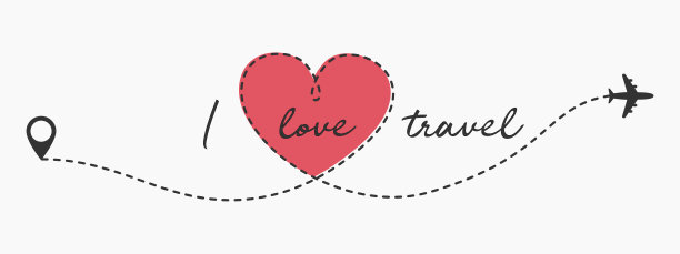 一架飞机在白色的天空中飞行，留下爱情形状的烟痕图片下载