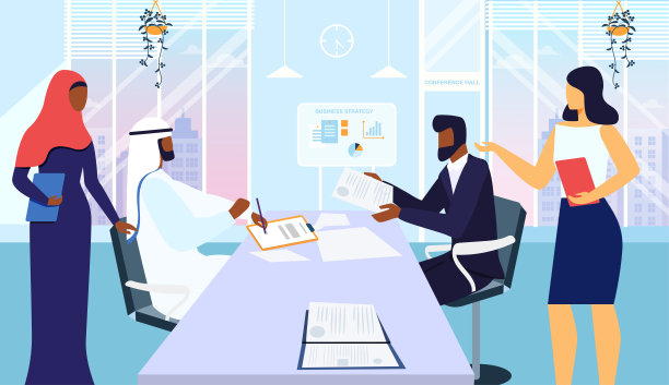 会议室会议平面矢量图图片下载