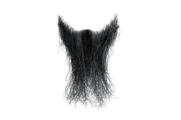 凌乱的棕色胡须孤立在白色上。男人的时尚图片下载