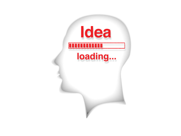 思想概念装载在人的头图片下载