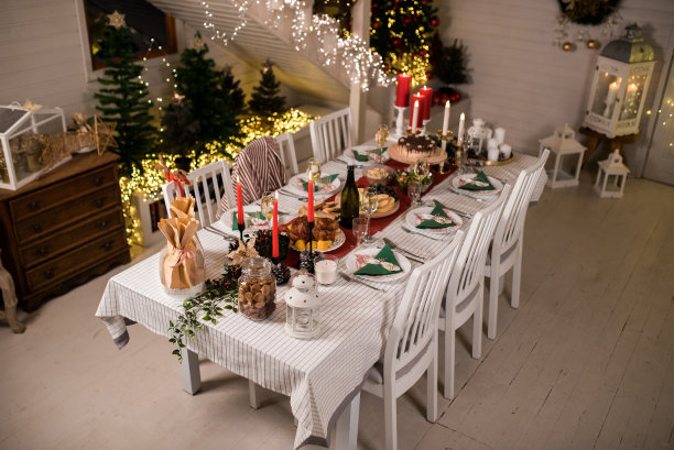 圣诞假期餐厅图片下载