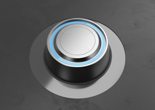 黑色金属旋钮与反射图片下载