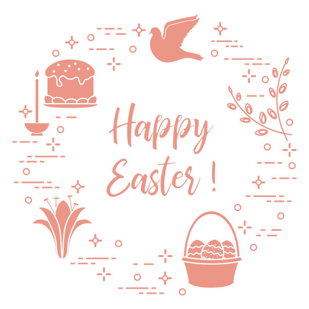 复活节蛋糕，柳树，百合，蜡烛，鸽子，篮子，鸡蛋。图片下载