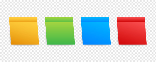 粘性的笔记。贴便条纸。矢量插图。图片下载