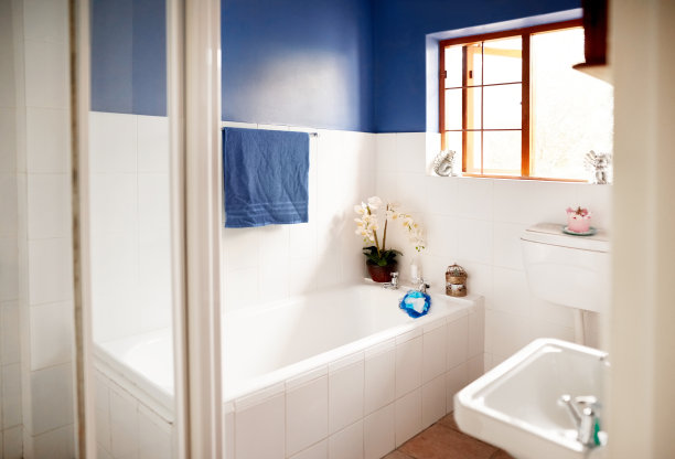 有浴缸的家庭浴室图片下载