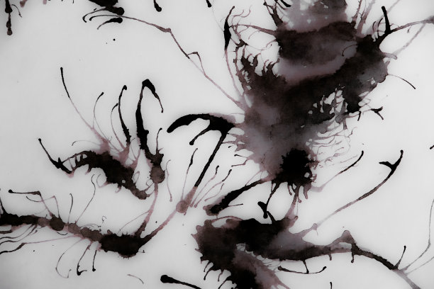 玻璃上丙烯酸漆，抽象背景图片下载